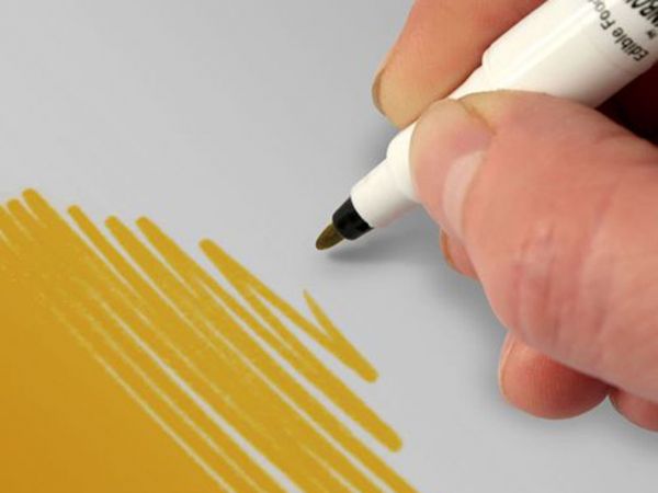 Dark gold edible pen, double-sided (Cake Craft)