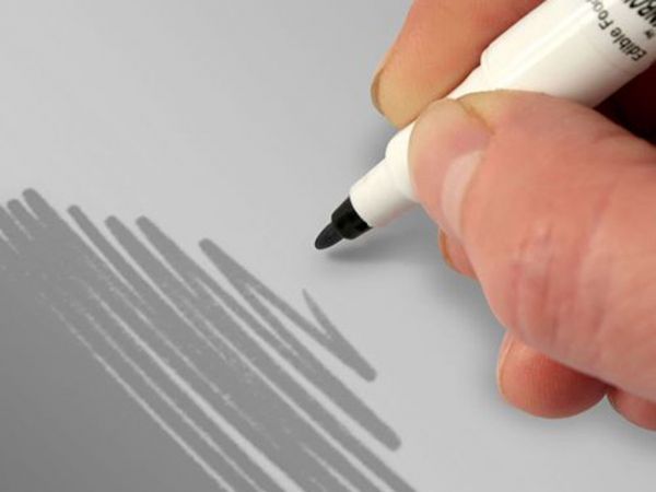 Silver edible pen, double-sided (Cake Craft)