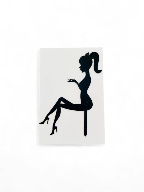 Acrylic cake topper "Woman's silhouette", 1 pc.