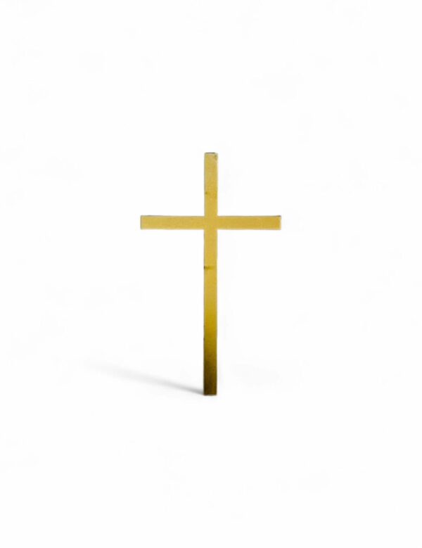 Acrylic cake decoration "Cross", 1 pc.
