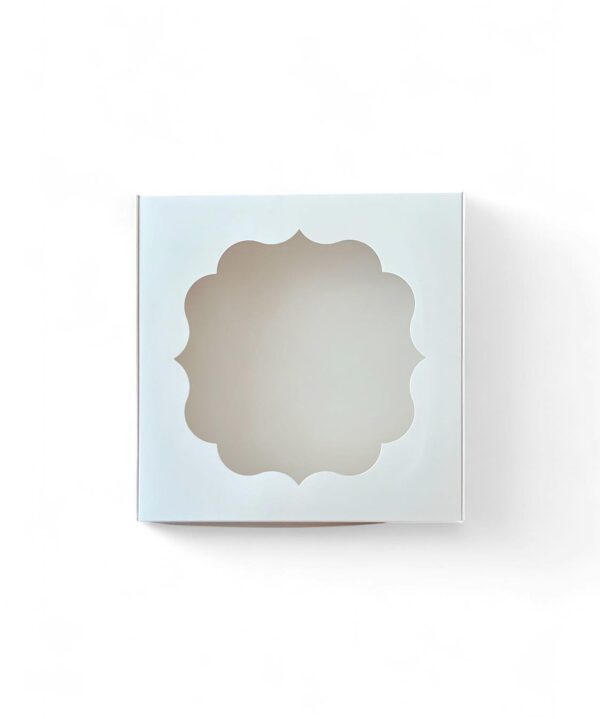 Dessert box with window, 25 x 25 x 5 cm, 1 pc.