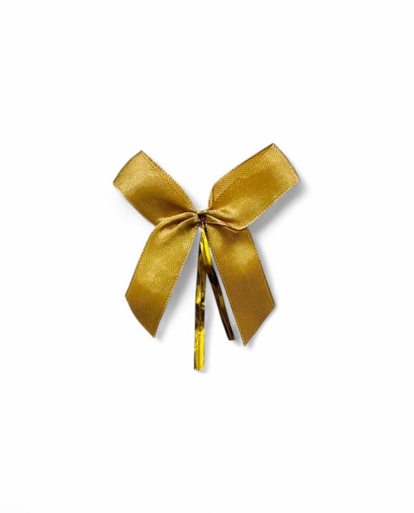 Gold-colored ribbons with wire, 100pcs