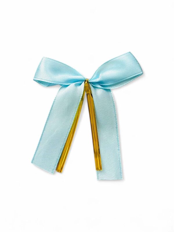 Blue ribbons with wire, 100pcs