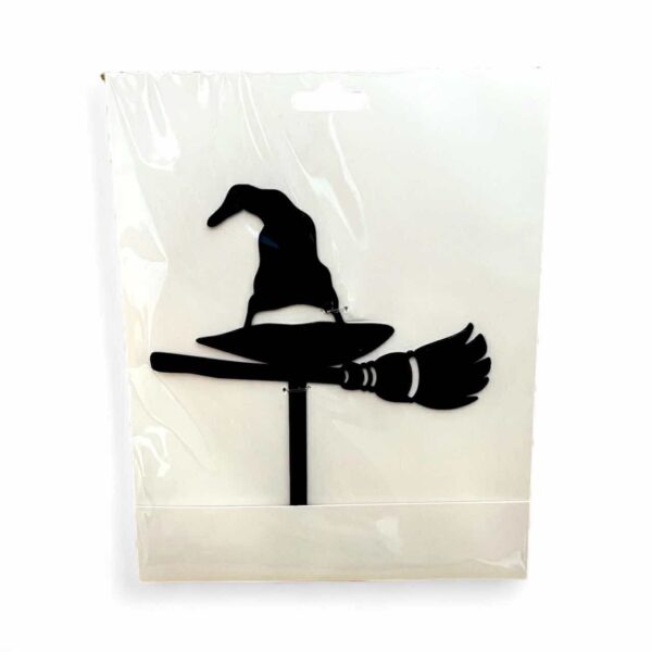 Acrylic cake decoration "Broom", 1 pc.