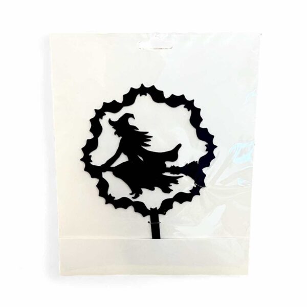Acrylic cake decoration "Witch", 1 pc.