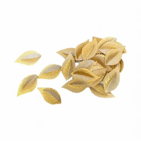 Wafer decoration "Golden leaves" 50pcs