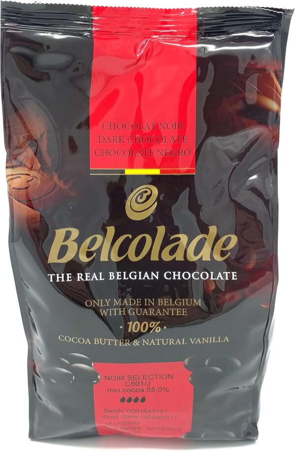 Dark chocolate Belcolade (55%), 1kg