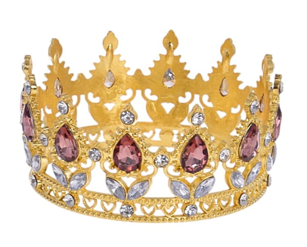 Cake decoration "Crown" red, 1 pc.