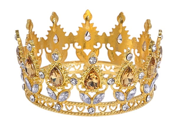 Cake decoration "Crown" gold color, 1 pc.
