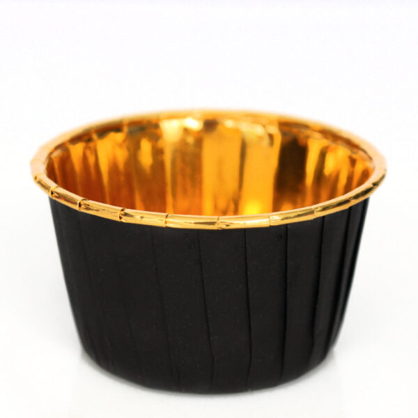 Cupcake bags with foil inside, black, 50pcs