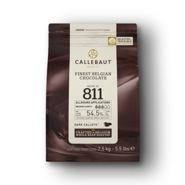 Dark chocolate Callebaut Dark Callets (54.5%), 2.5kg