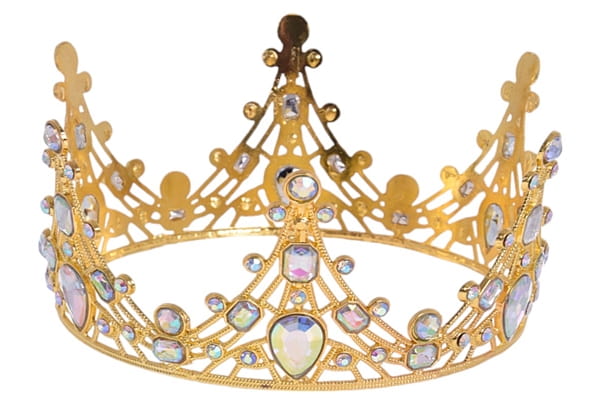 Cake decoration "Crown" gold color 12cm, 1pc