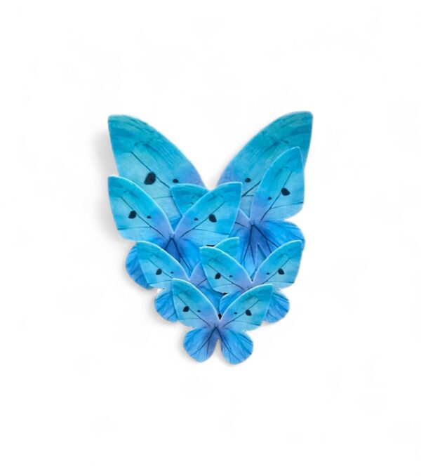 Blue waffle butterflies, 17pcs.