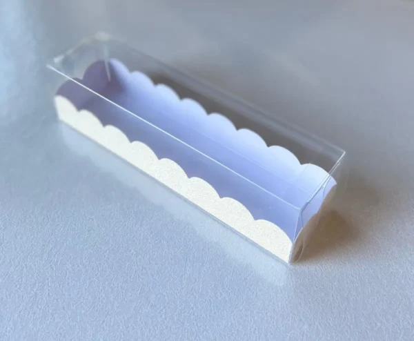 Transparent macarons box with insert 19x5, 1 pc.