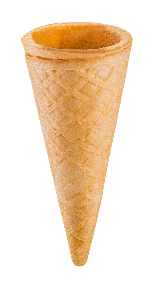 Cone-shaped waffle cup for ice cream, 1 pc.