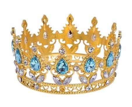 Cake decoration "Crown" blue, 1 pc.