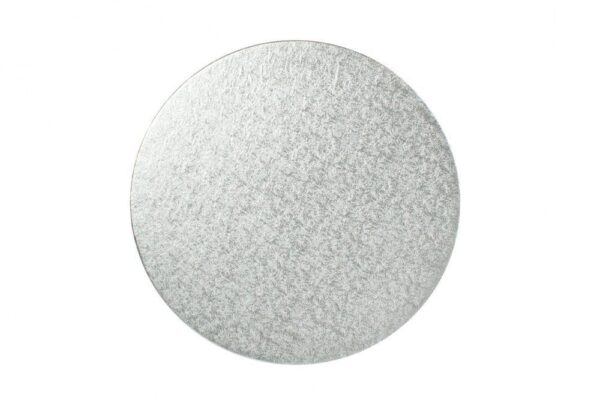 Round silver cake tray 12mm thick, 25cm