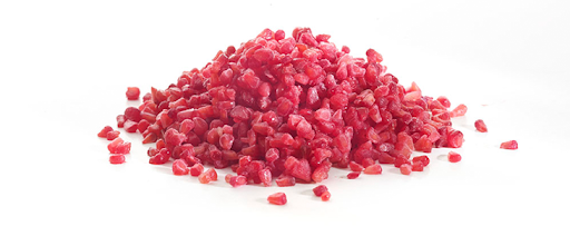Freeze-dried raspberry crumbs, 50g.