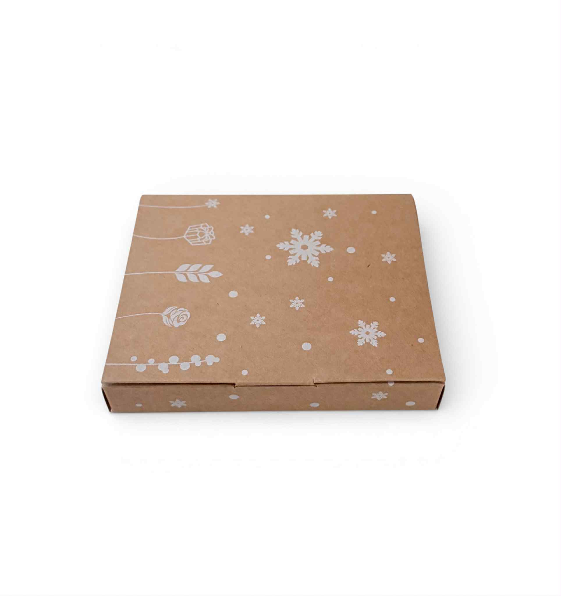 Brown cookie box with window, 10 x 12.5 x 2 cm, 1 pc. - Image 2