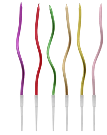 Wavy cake candles